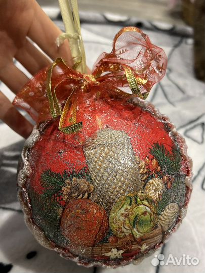 Новогодние шары ручной работы