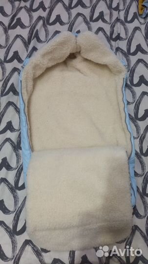Конверт зимний для ребенка. Овчина 80