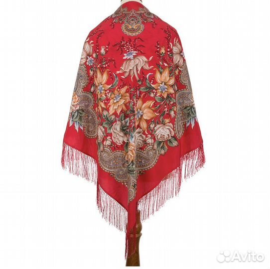 Павловопосадский платок шелк 130 Ноктюрн