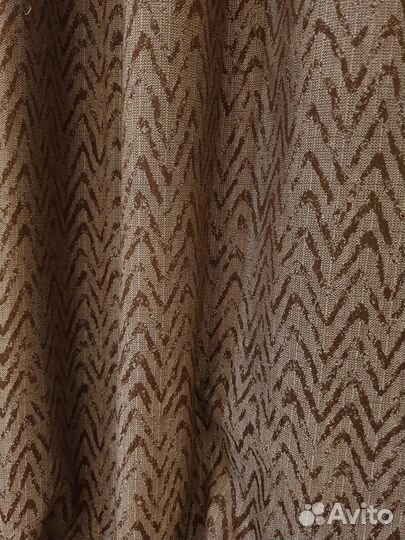 Новые шторы коричневые жаккард 150*270