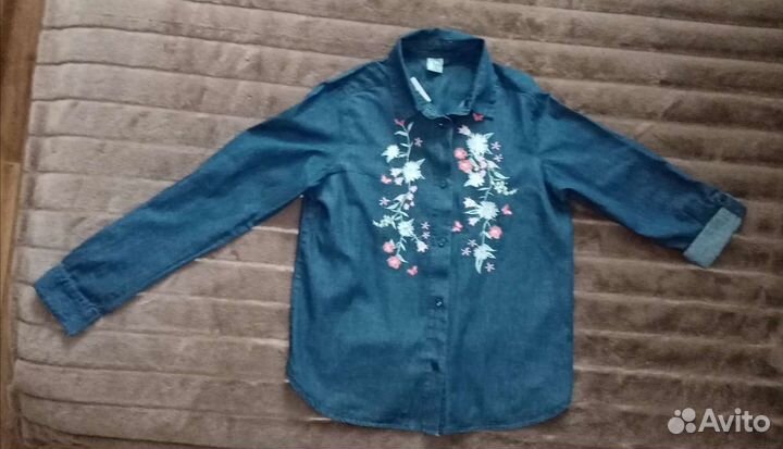Рубашка лёгкий джинс новая Германия 158