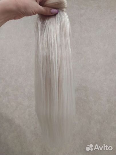 Хвост шиньон блонд волосы натуральные