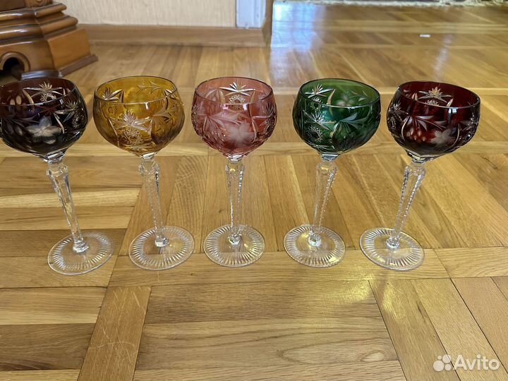 Фужеры цветной хрусталь германия