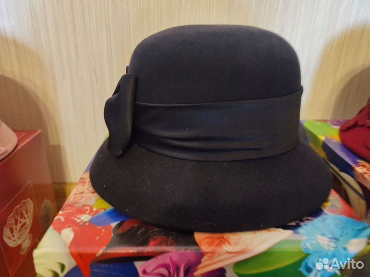 Шляпа женская шерстяная фетровая