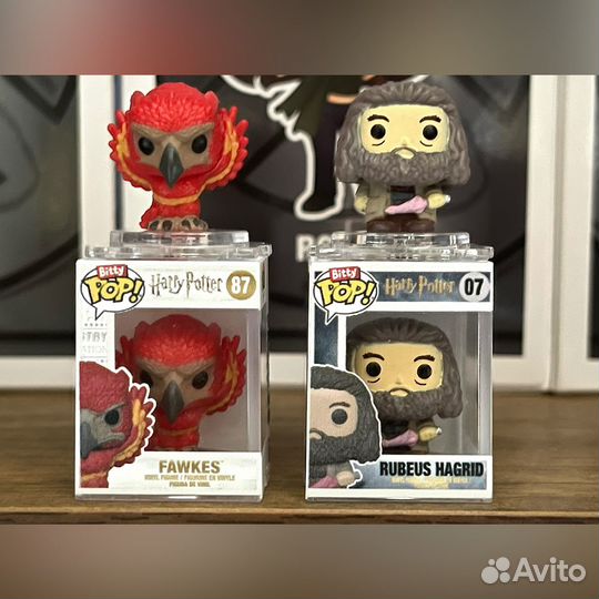 Bitty Pop. Fawkes, Rubeus Hagrid. Funko