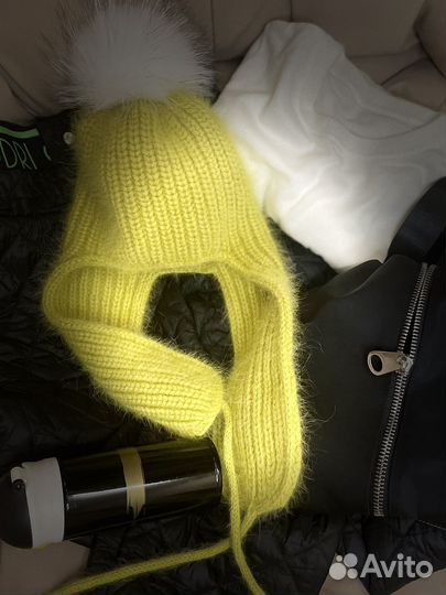 Шапка ушанка из ангоры