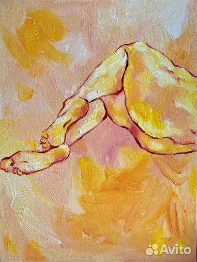 Картина маслом обнаженная девушка ню