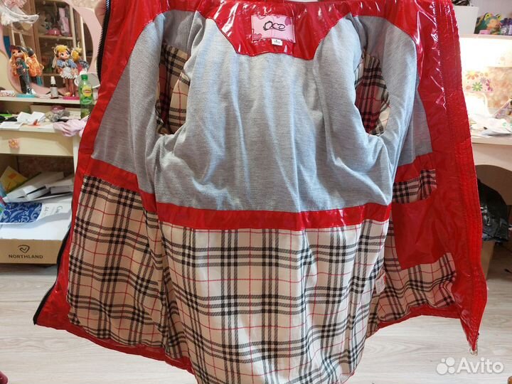 Плащ для девочки 128 красный