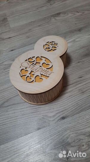 Коробка подарочная деревянная