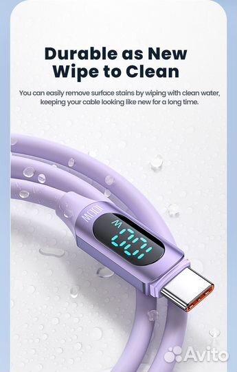 Кабель для быстрой зарядки Type-C