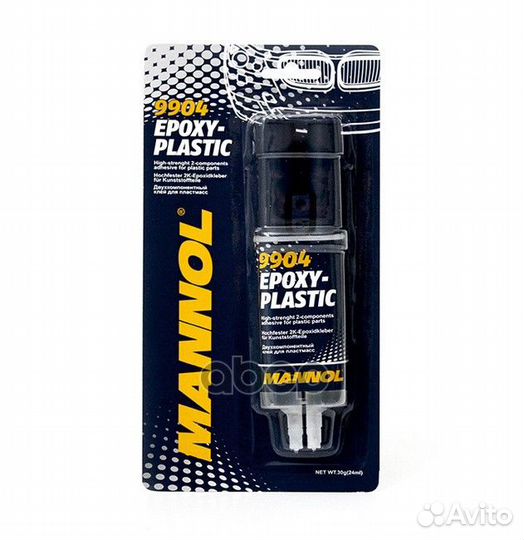 Mannol клей для пластмасс epoxy-plastic 30гр (9