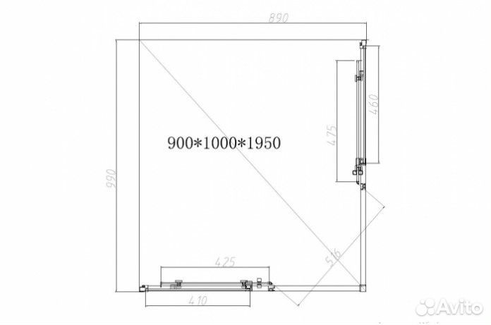 Душевой уголок Vincea Slim-N VSS-4SN 100x90