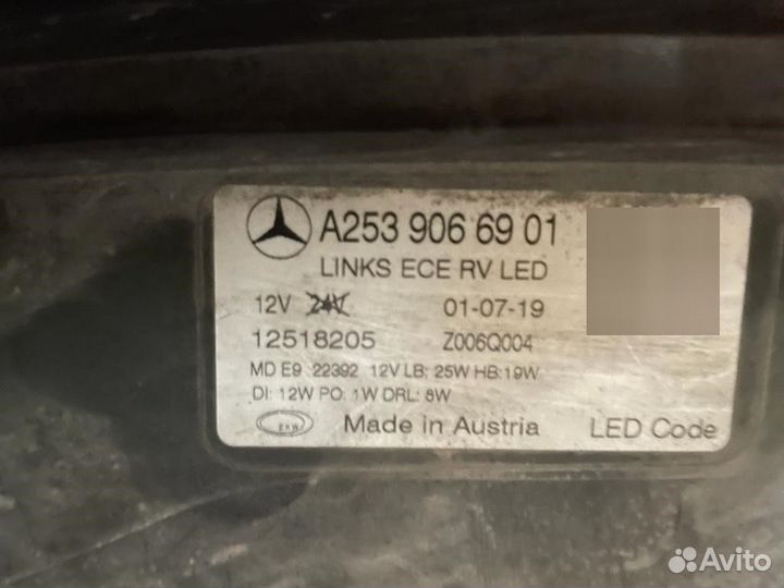 Фары на мерседес GLC X253 рестайлинг