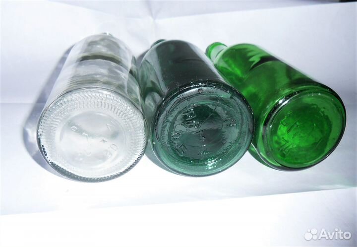Бутылки СССР Цветное стекло Интерьер Декор Лот4