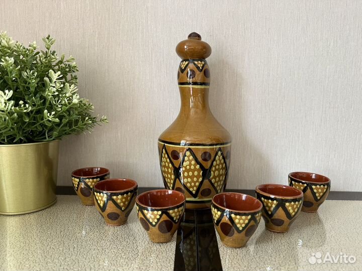 Набор для ликера и коньяка штоф графин СССР