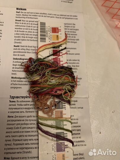 Остатки набора для вышивания, dimensins