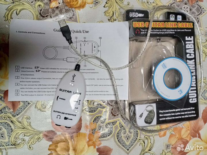 USB кабель для электрогитары