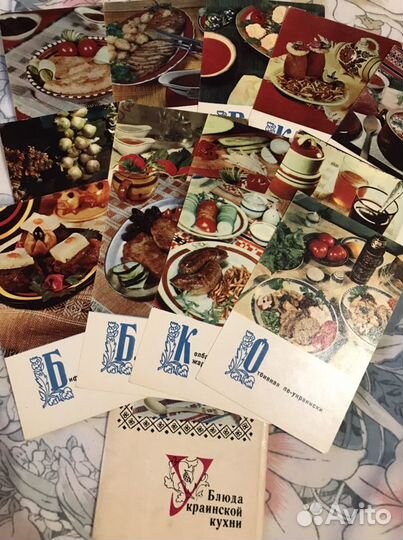 Набор винтажных открыток с рецептами