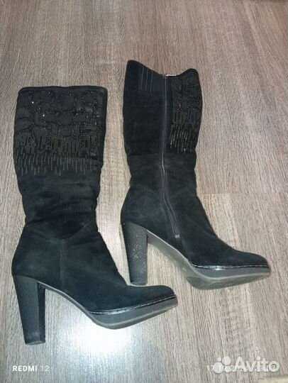 Сапоги женские зимние 35 размер замшевые
