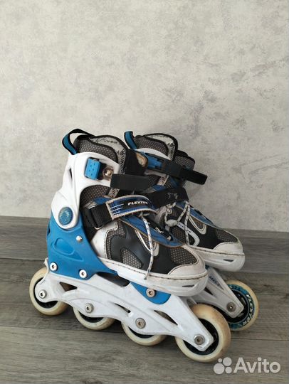 Роликовые коньки детские раздвижные размер 32 35