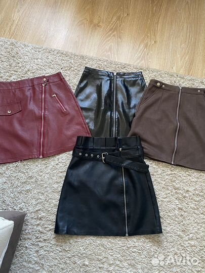 Юбка экокожа