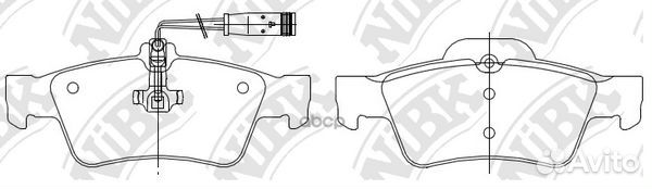 Колодки тормозные дисковые зад PN0344W NiBK
