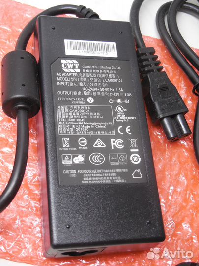 Адаптер блок питания 12V 7.5A
