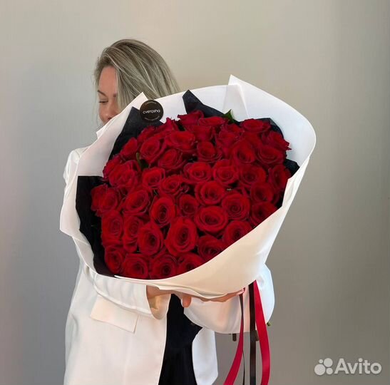 101 Роза Букет Роз Цветы Доставка Климовск Букеты