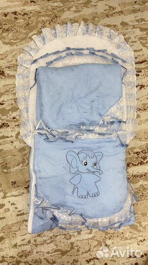 Конверт на выписку для мальчика осень-весна