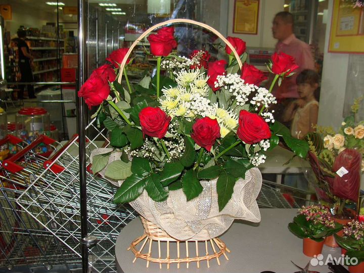 Цветы розы букет