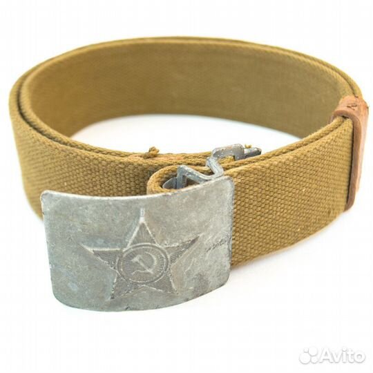 Ремень солдатский брезентовый с бляхой