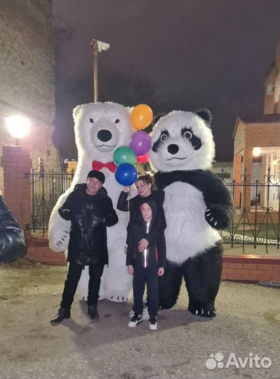 Поздравление от Белого Медведя, Чебурашки и др