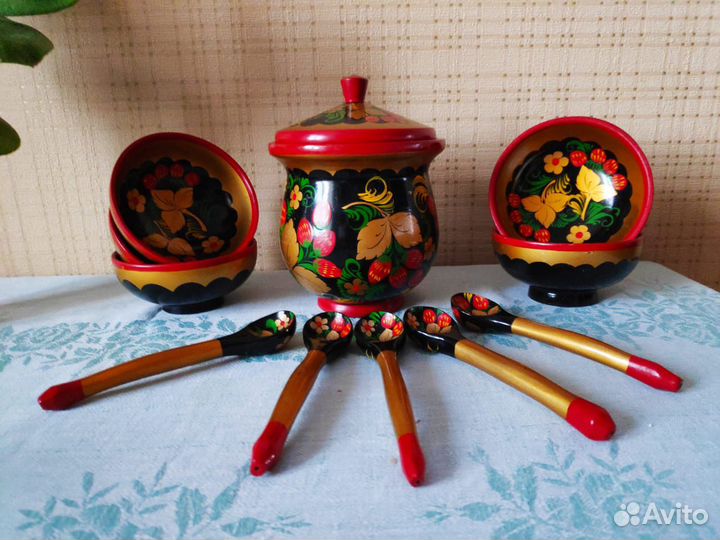 Набор посуды деревянный