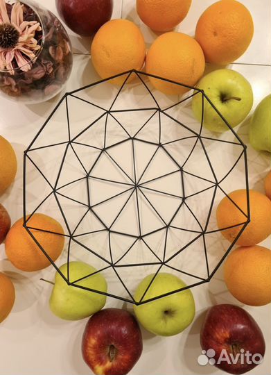 Ваза для фруктов металлическая