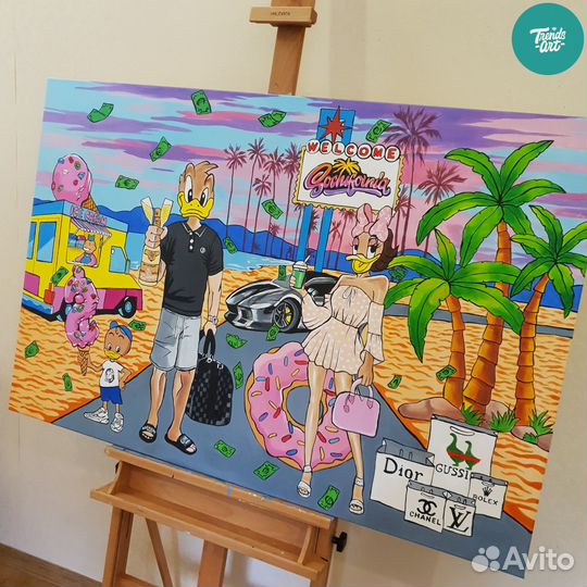 Яркие картины современные стрит арт заказать