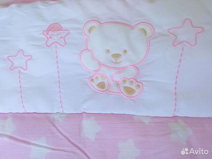 Бортики в детскую кроватку для девочки