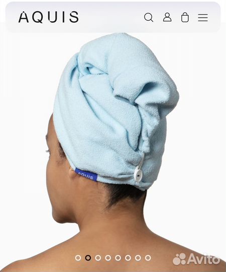 Полотенце тюрбан Aquis для волос