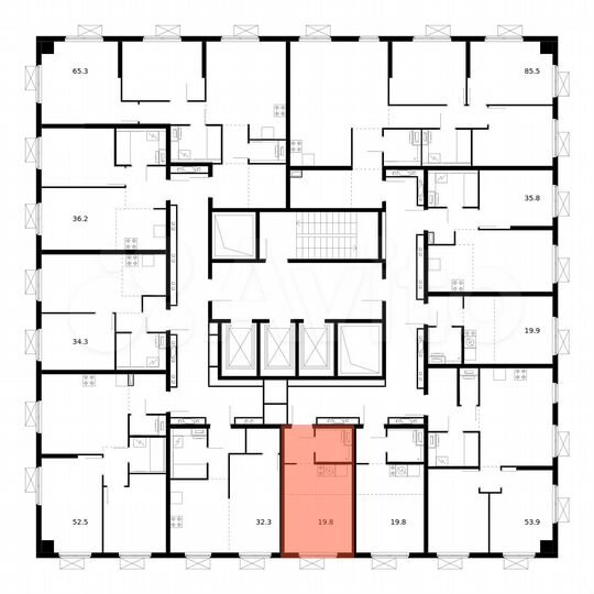 Квартира-студия, 19,8 м², 18/23 эт.