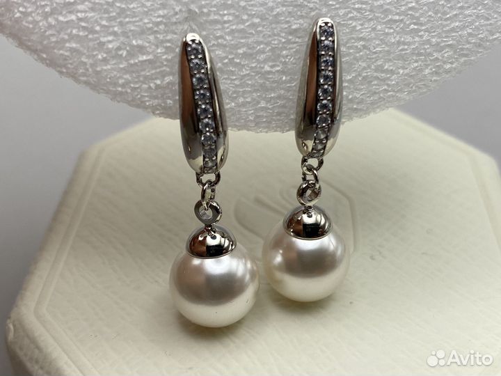 Серьги с жемчугом(иск) 