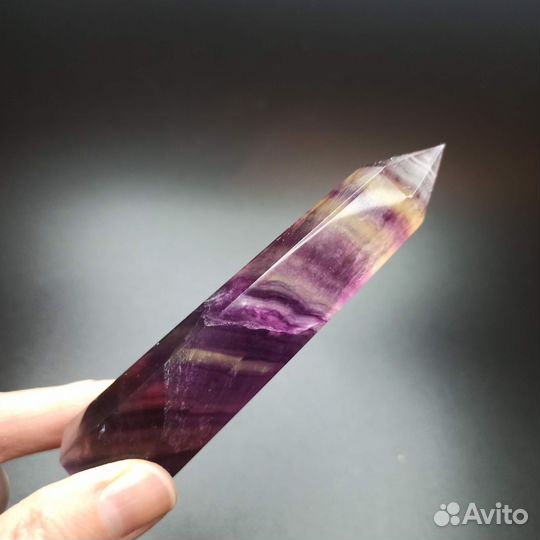 Флюорит арбузный, кристалл 100 мм