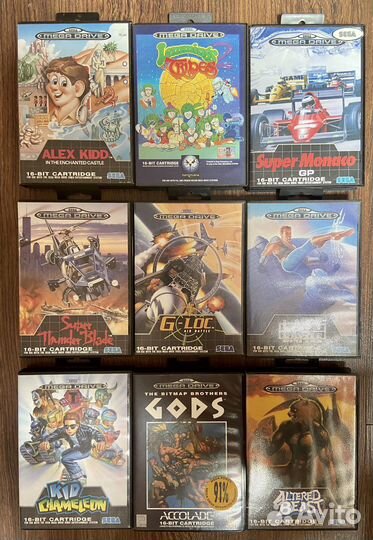 Коллекция картриджей для Sega Mega Drive