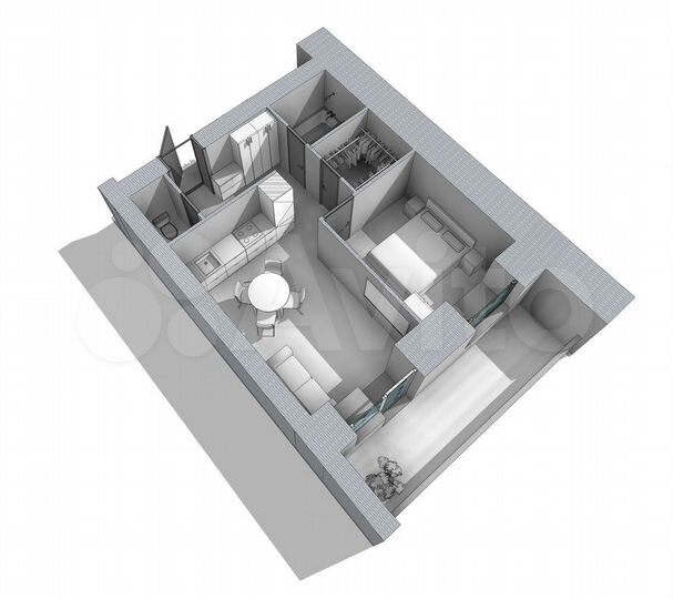 1-к. квартира, 41,9 м², 1/8 эт.