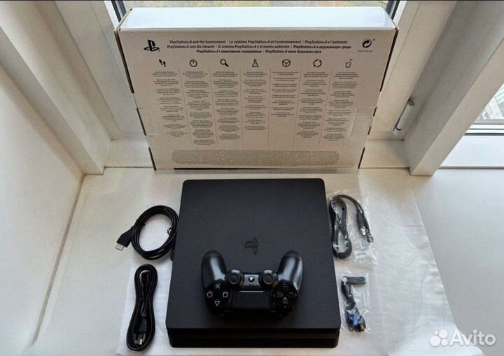 Sony Ps4 Slim 1 Tb новая запечатанная + 120 игр