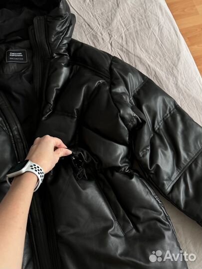 Куртка утепленная женская из натуральной кожи