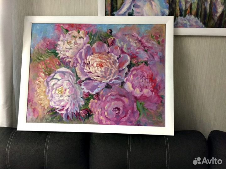 Картины маслом пионы большая