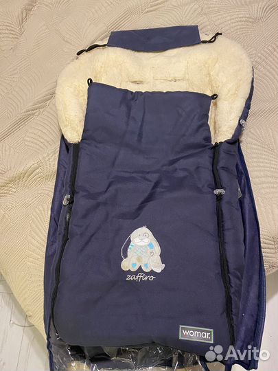 Зимний конверт в коляску овчина