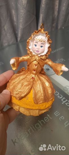 Ватная елочная игрушка