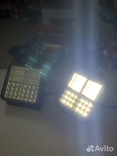 LED фара 144 ват. Дополнительный свет. Фсо вспышки