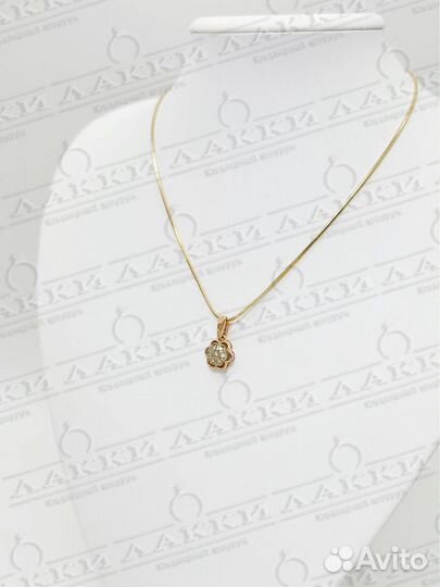 Золотой кулон с бриллиантами 585 / 1.87 гр
