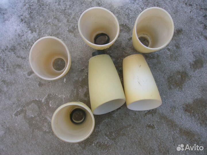 Шесть стеклянных плафонов для люстры